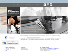 Tablet Screenshot of fitnessessentialspt.com